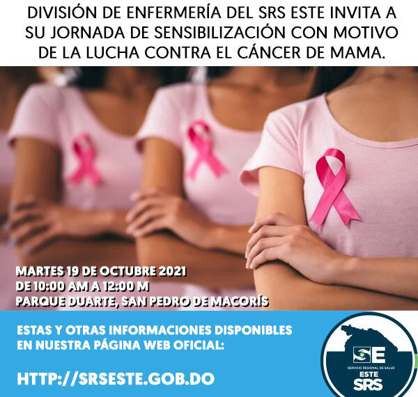 Division de Enfermeria SRS Este invita a jornada de sensibilizacion con motivo de la lucha contra el C&aacute;ncer de mama.