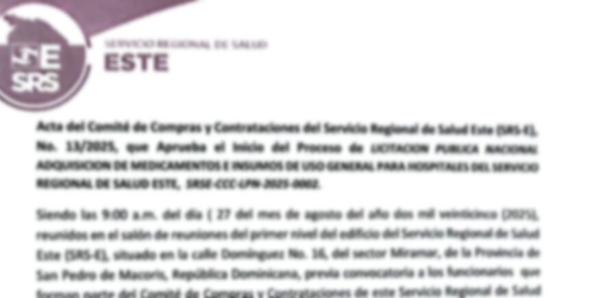 Licitaci&oacute;n P&uacute;blica Nacional para adquisicion de medicamentos e insumos